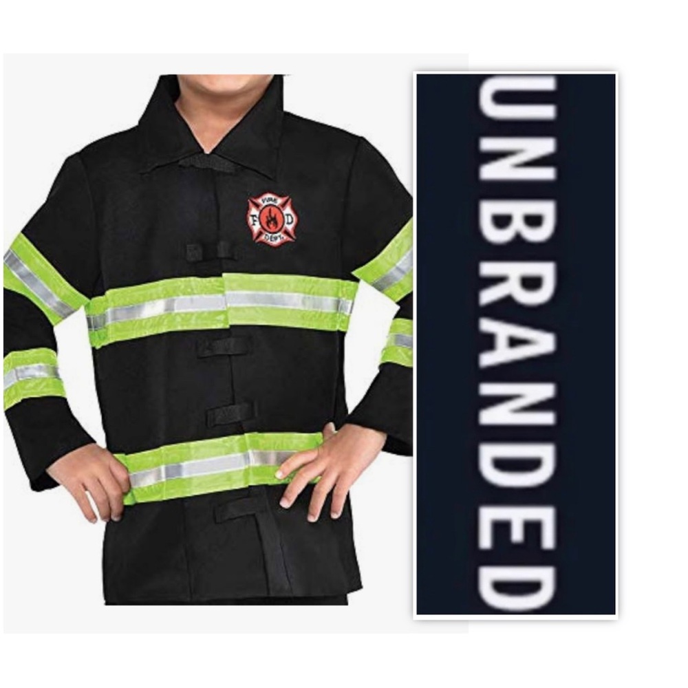 UNBRANDED Firefighter Costume Jacket